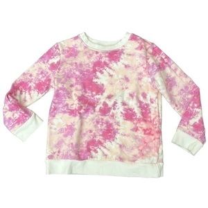 Cat & Jack pink tye dye sweatshirt size S 6/6x